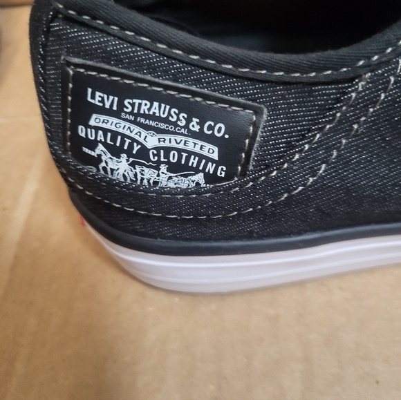 Levi' Strauss Black Denim Comfort Tech Sneakers Men Size 8.5 - Picture 7 of 10